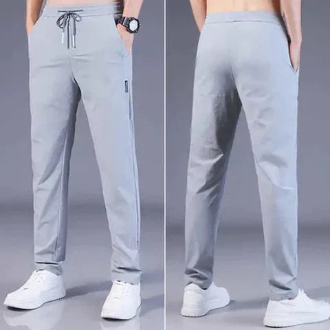 Pack of 3 Offer 😍 Men’s Premium-Quality Stretch Lycra Pants | Black, Blue & Grey