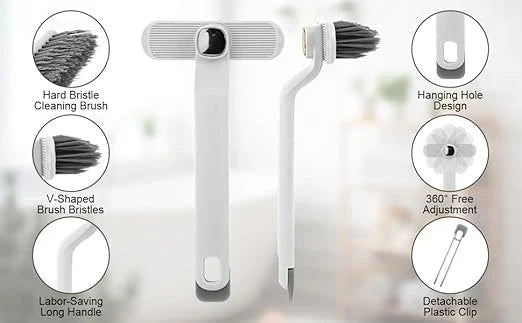 FlexScrub™ – Multi-Function Cleaning Brush | Hard-Bristle Power | Deep Tile & Grout Cleaning