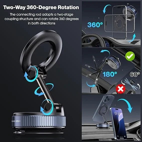 HoldEase™ – Ultra-Strong Magnetic Base | Hands-Free Viewing | Works with All Phones