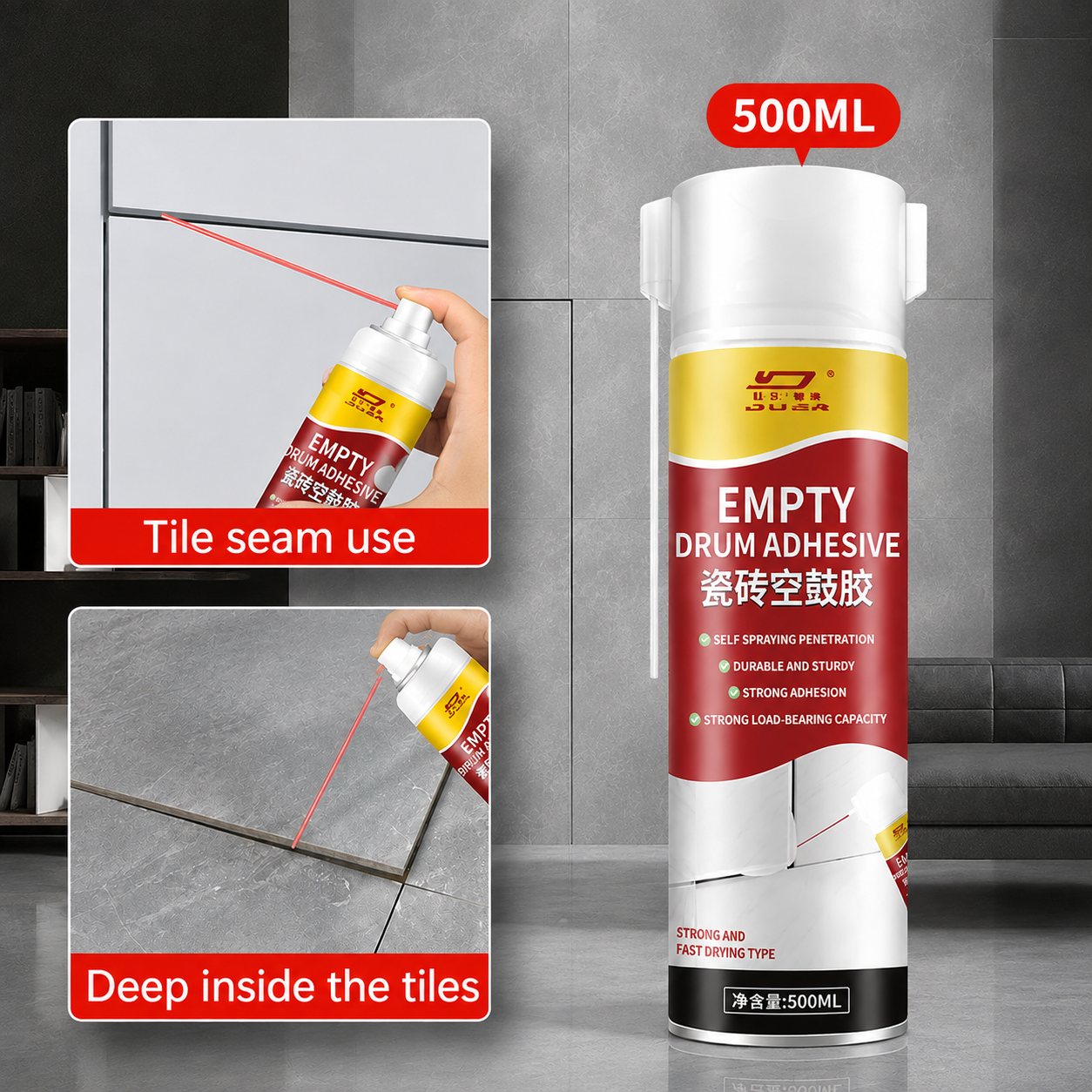 Strong Adhesive For Ceramic Tiles, Empty Drum Packaging