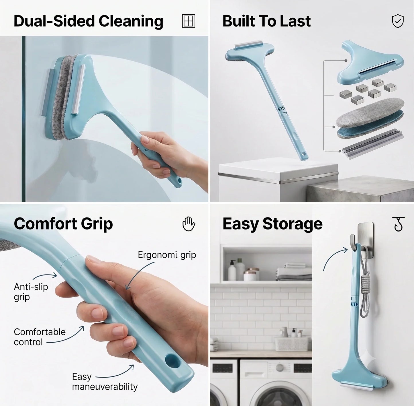 QuickScrub - Window Wiper | Quick Clean  | Multipurpose Cleaning
