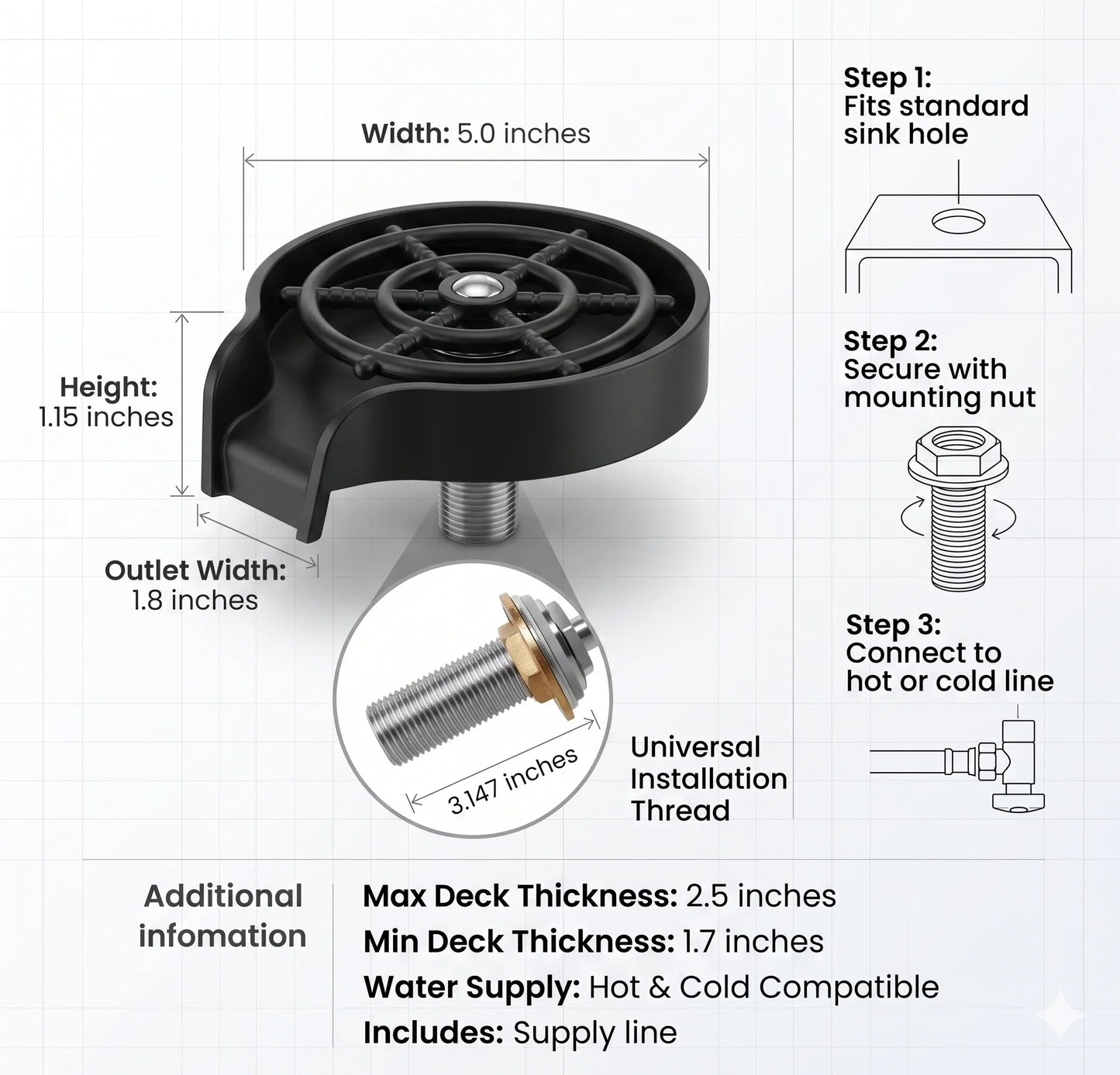 JetRinse™ – Automatic Cup Cleaner | High-Speed Water Jets | One-Tap Wash