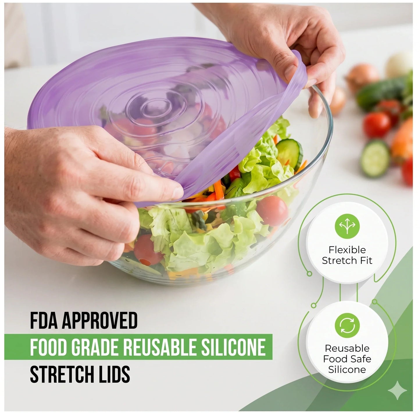 StretchLids – Airtight Food Covers | Leakproof Food Storage | Fridge & Microwave Safe