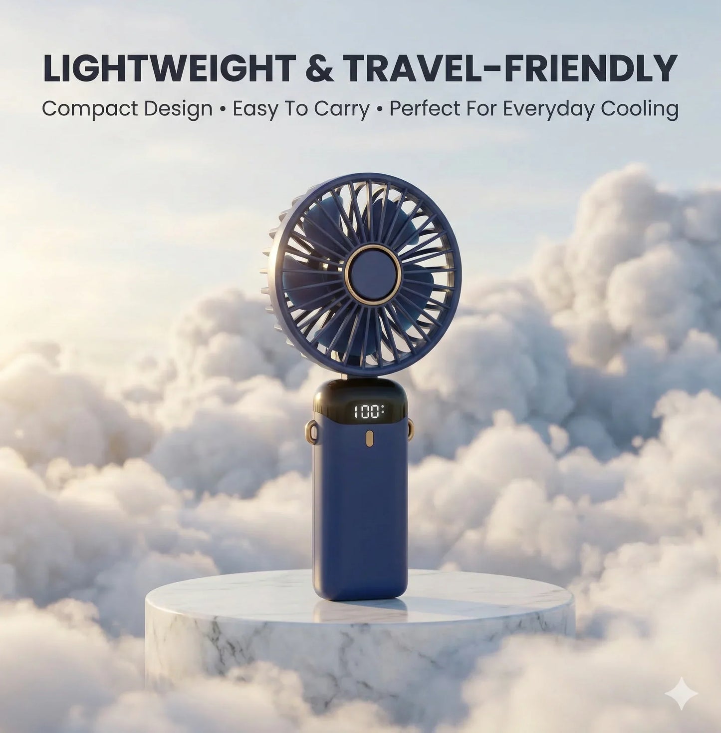 PocketFan™ – Portable Fan | Foldable Design • Lightweight | Easy Cooling Anywhere, Anytime